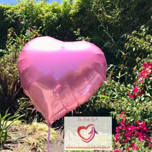 Globo Corazón Rosado CON HELIO